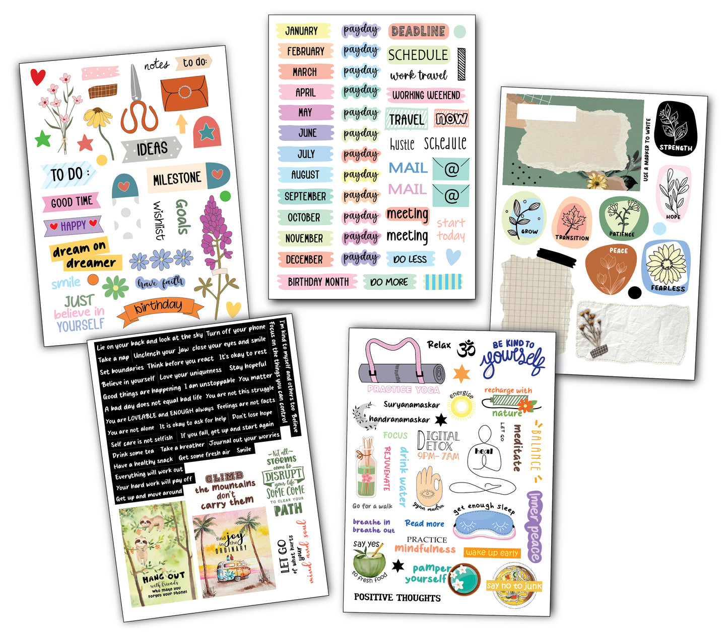 BUJO and welness Stickers