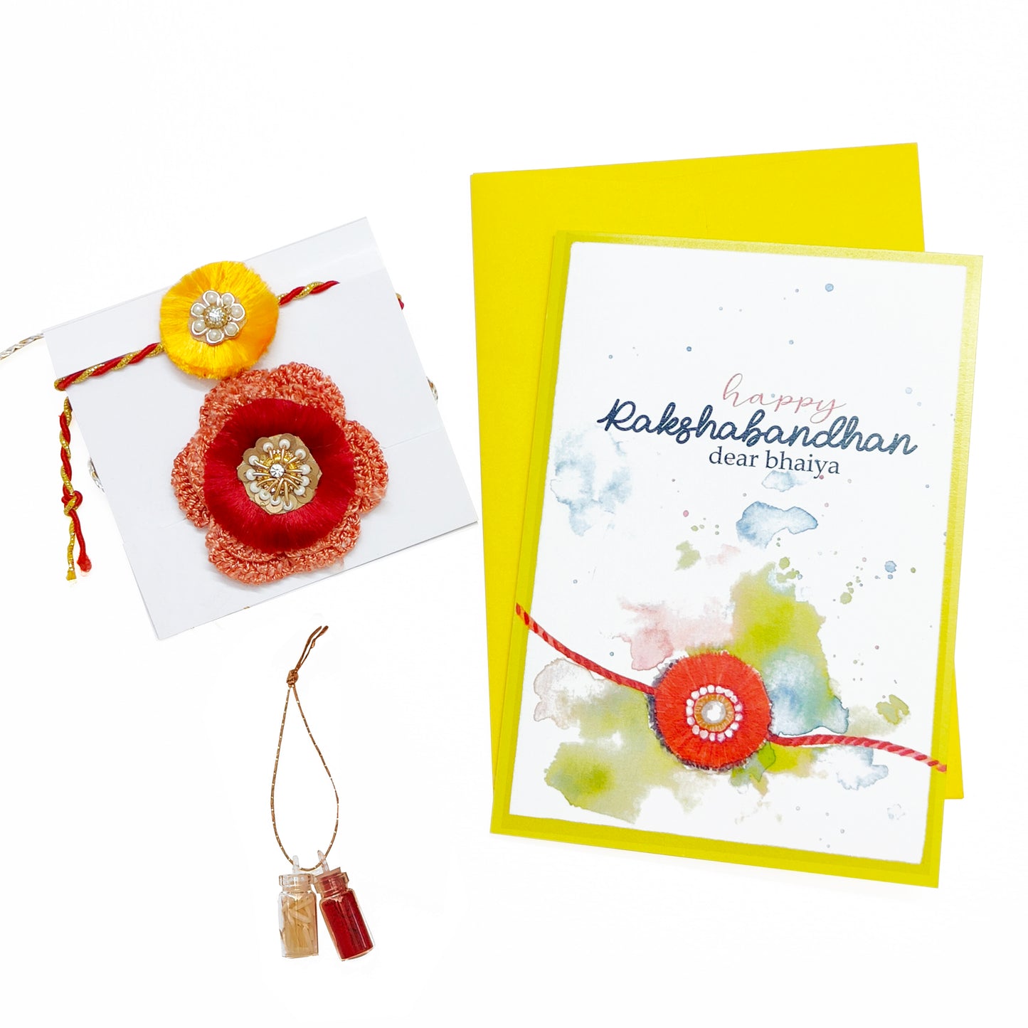 Bhaiya bhabhi rakhi | Silk Crochet Rakhi
