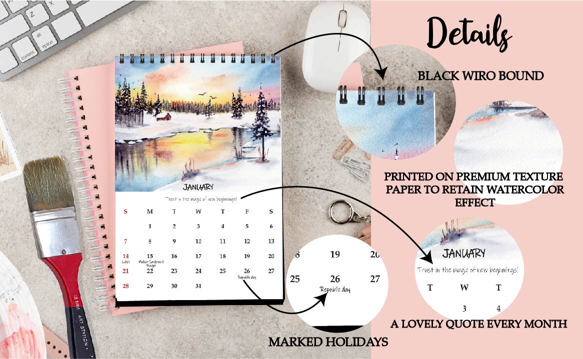 Wilderness Desk Calendar 2024