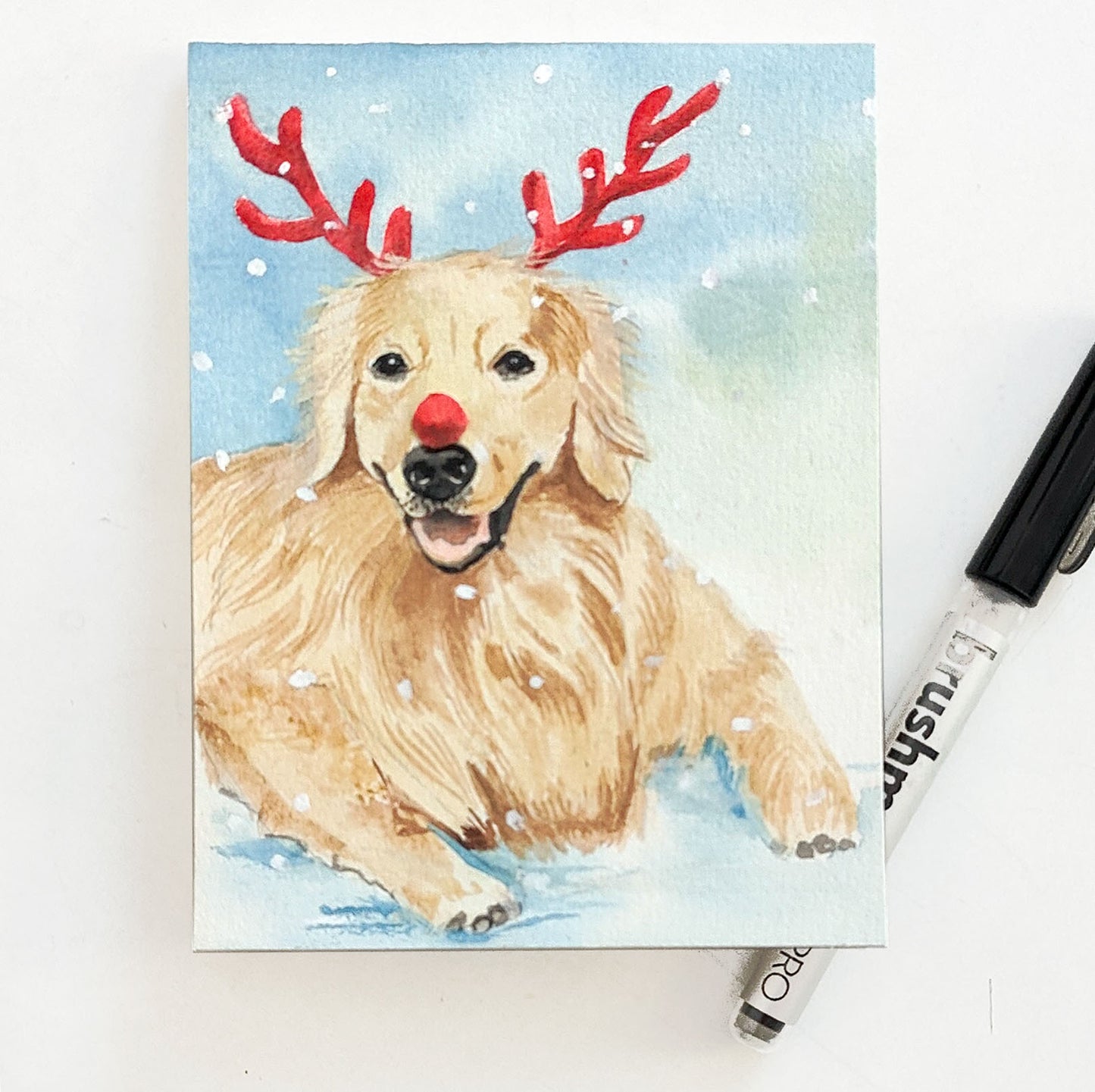 Retriever Christmas Greeting | Handmade