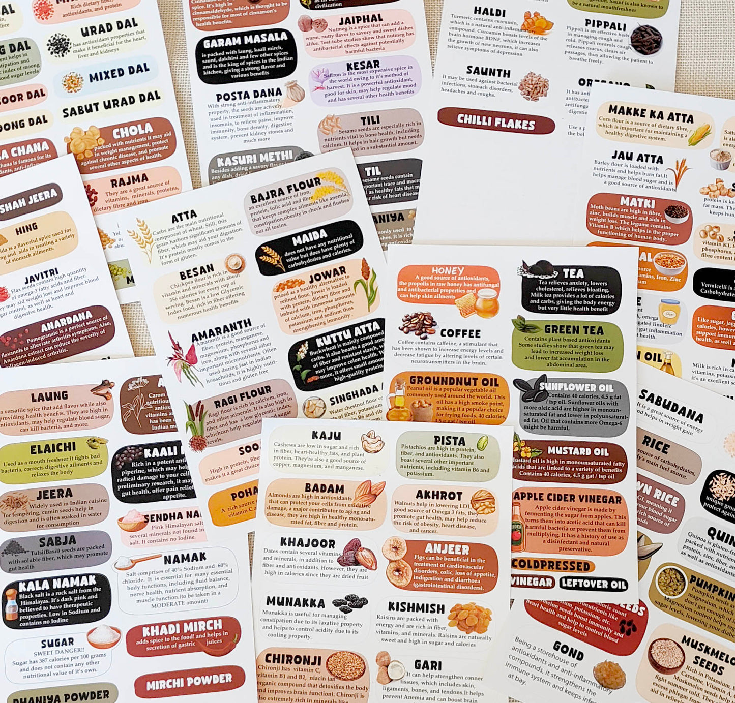 Pantry Stickers | matte laminated Vinyl