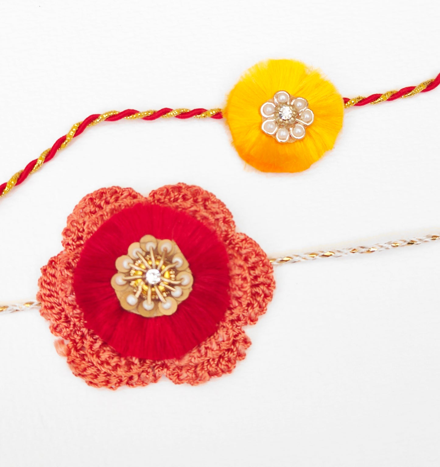 Bhaiya bhabhi rakhi | Silk Crochet Rakhi