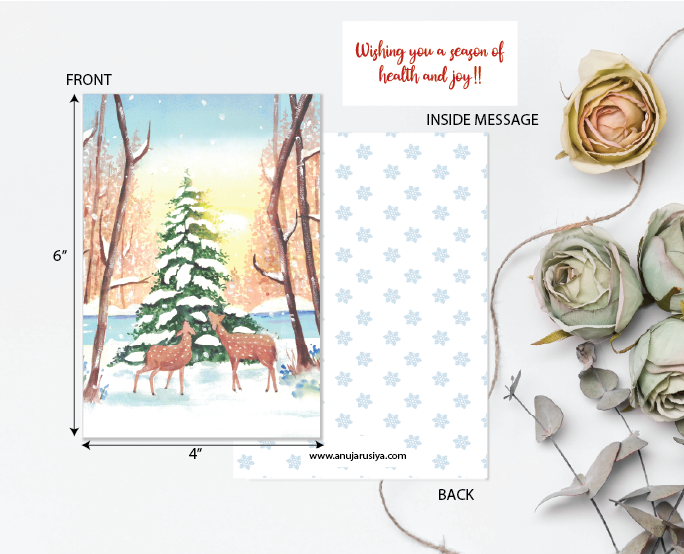 Merry Christmas | Reindeer and tree