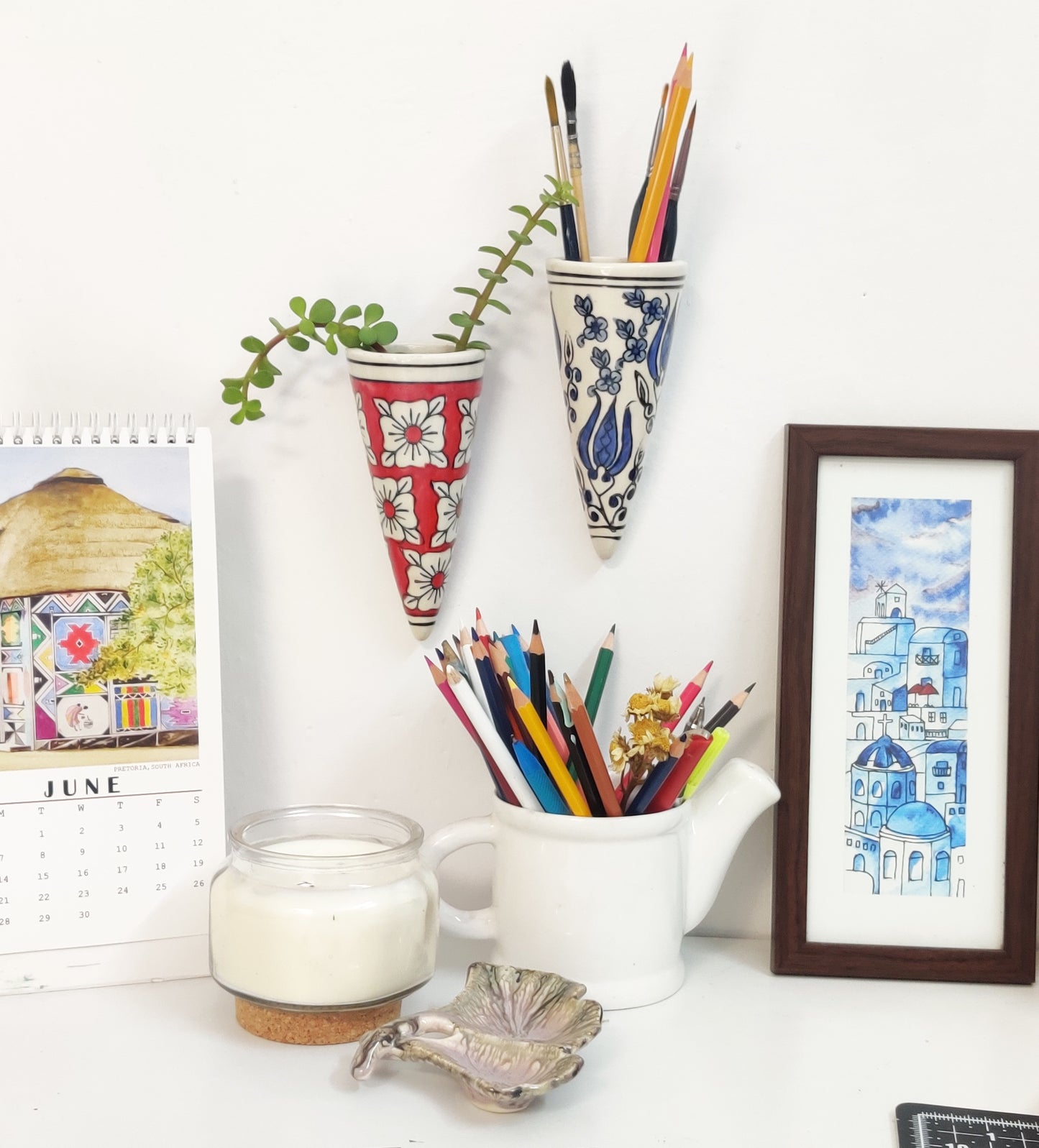 Multipurpose Holder | Hang on Wall | Red