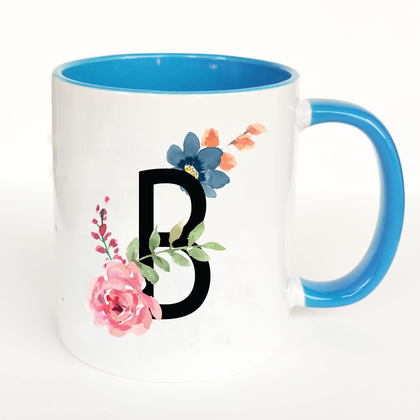 Floral Monogram Mug