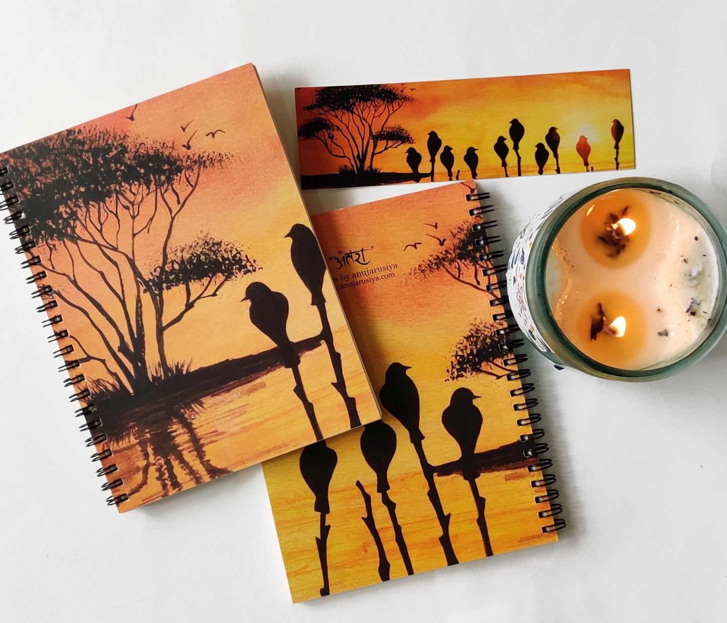 Simply Notes | Set of 5 Notebooks | 5 bookmarks