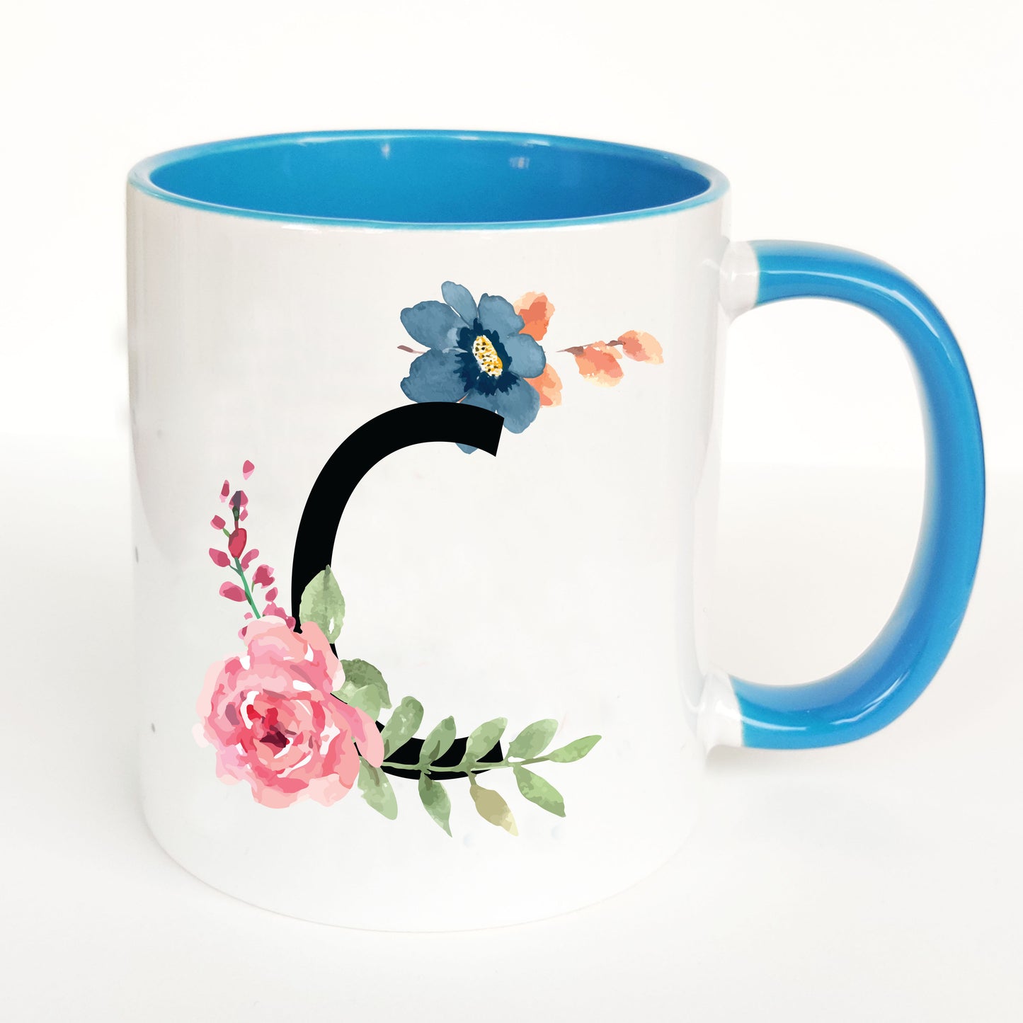 Floral Monogram Mug