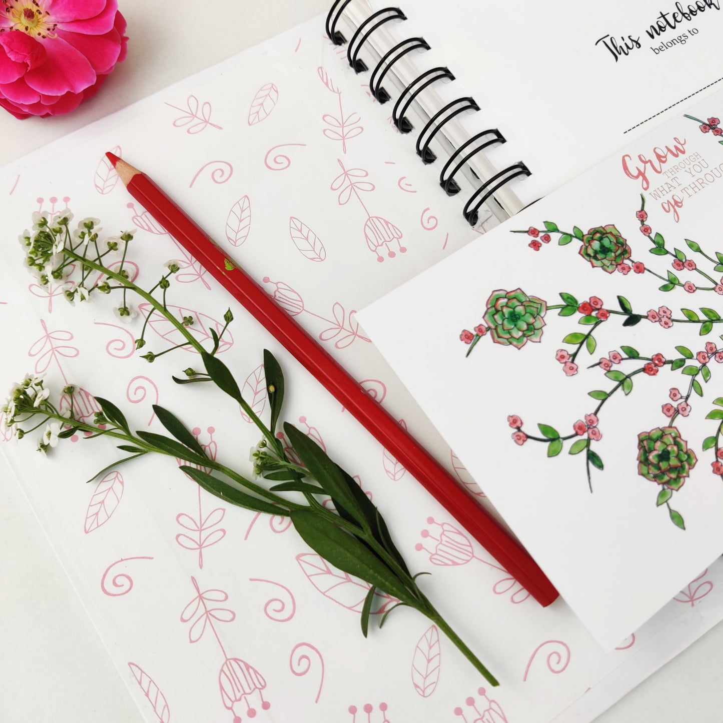 Rose Bloom Notebook | 6" X 8.5"