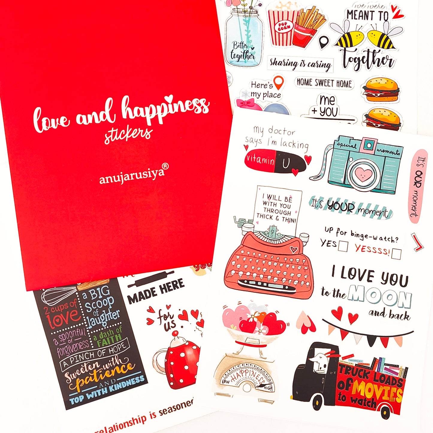 Love and happiness | Pack of stickers