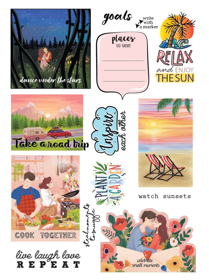 Love and happiness | Pack of stickers