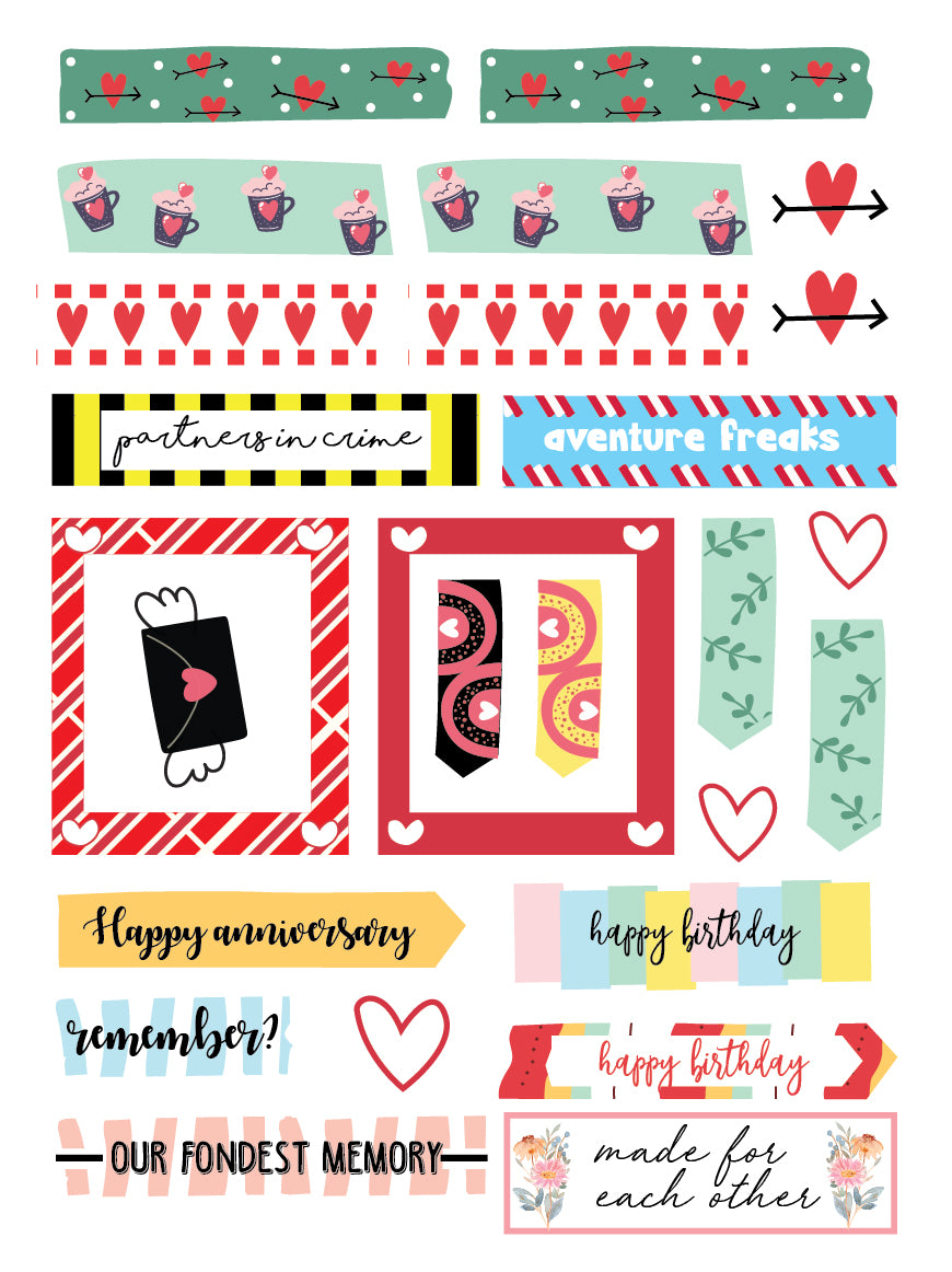 Love and happiness | Pack of stickers