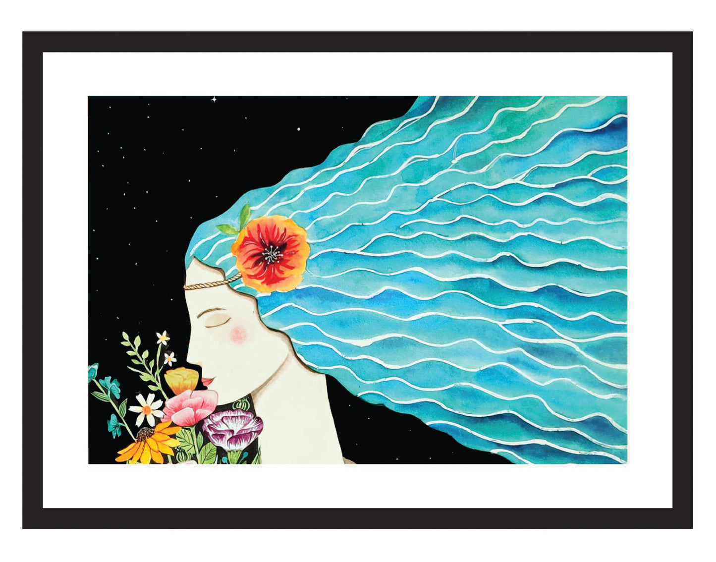 Galaxy goddess painting