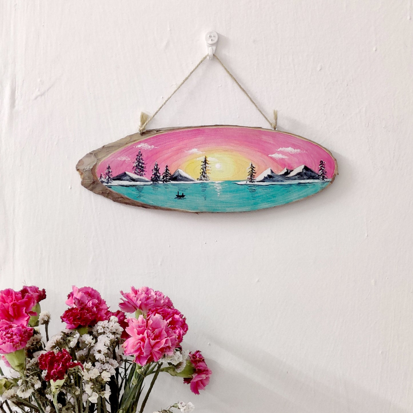 Wood Wall Plate | Oval shape
