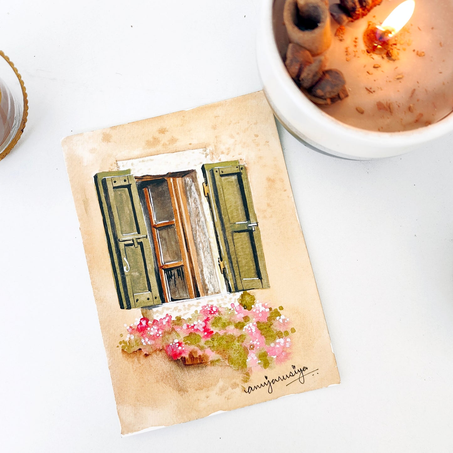 Rustic Window| Postcard