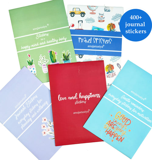 A pack of 400 journal stickers for scrapbook and junk journaling enthusiasts