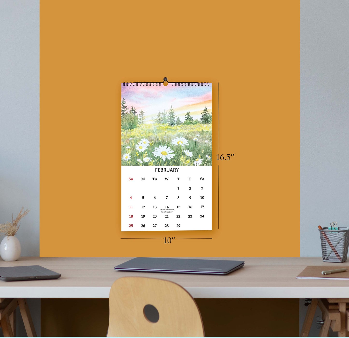 Nature's Retreat Wall Calendar 2024 + Bullet Journal Stickers