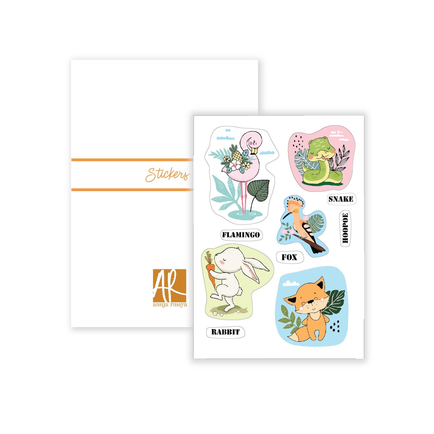 Cute Cartoon animal Stickers | Perfect for kids learning and projects