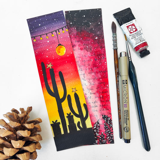 Christmas bookmark |  Handmade | set of 2