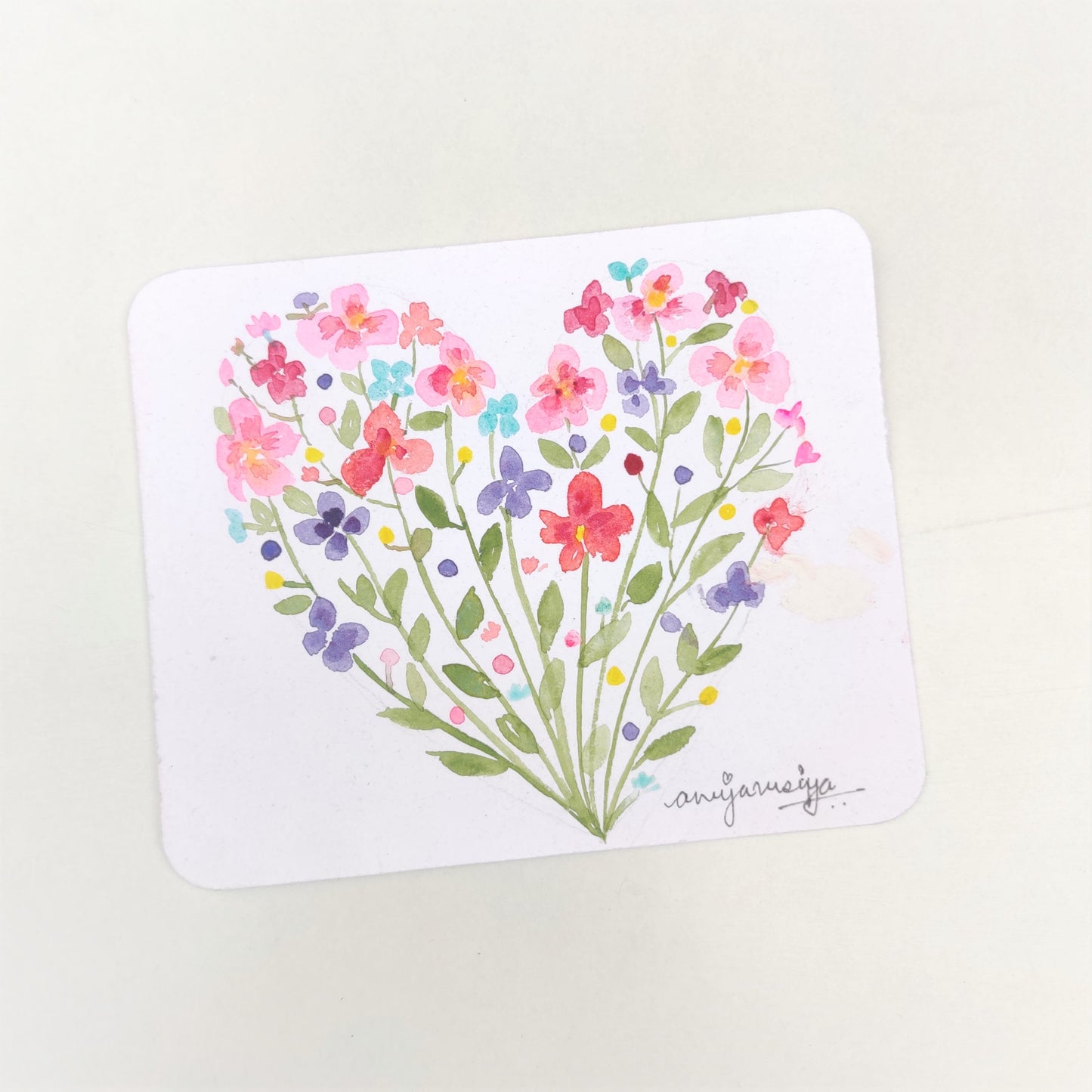 Floral Heart Postcard