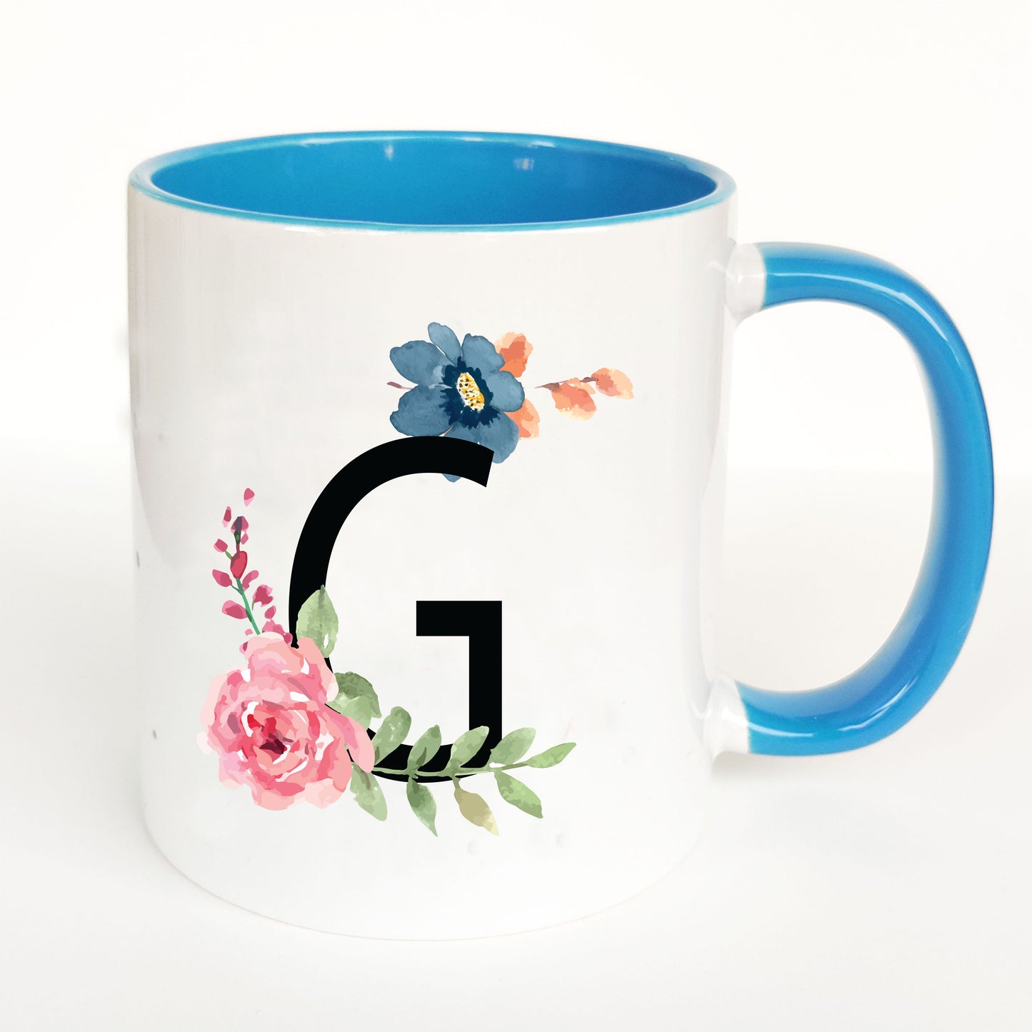 Floral Monogram Mug