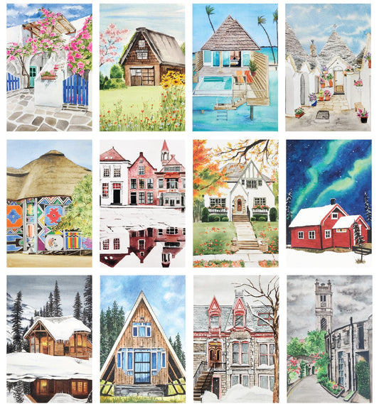 Homes from the world Postcards