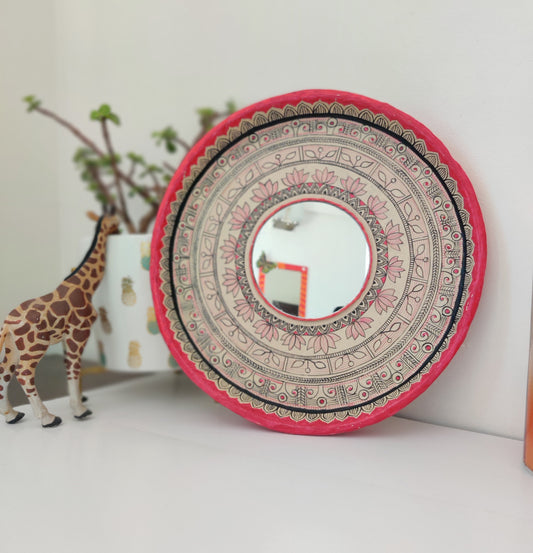 Madhubani Lotus Wall plate