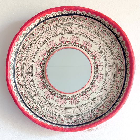 Madhubani Lotus Wall plate