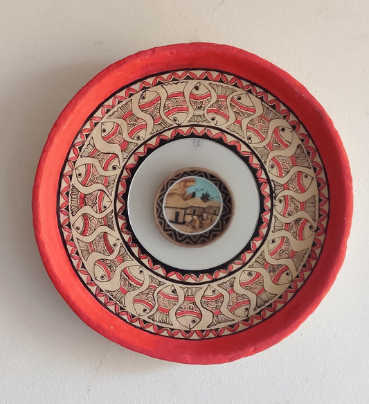 Madhubani Fish Wall plate