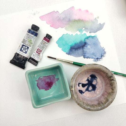 Set of 2 Color palette Wells | Square and round