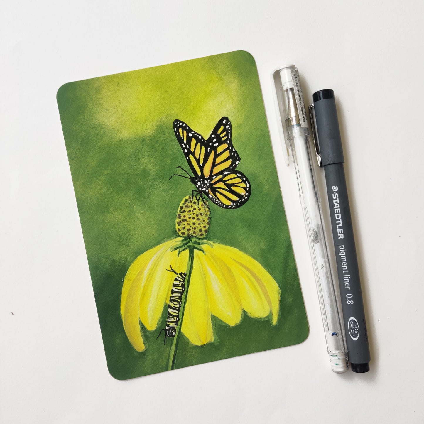 Sunflower and Butterfly Postcard