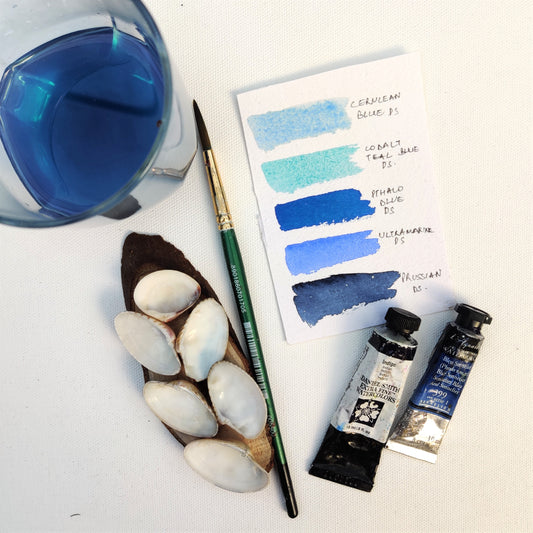 Oval Shell mixing palette