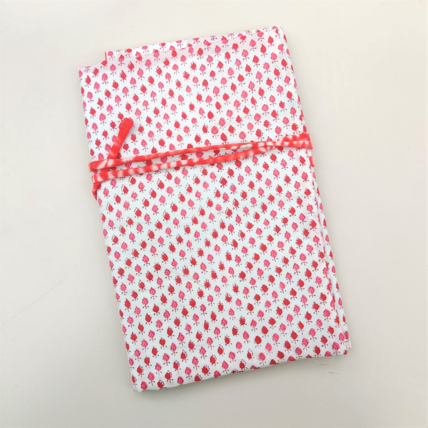 White and Red Print Brush roll | Turn into a A5 Notebook folder | Tie around waist when painting