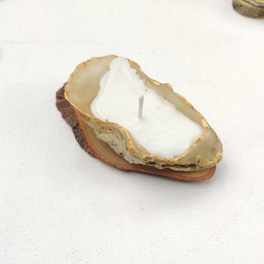 Rectangular Oyster Shell Candle | 100% Soy wax | Vanilla Scented