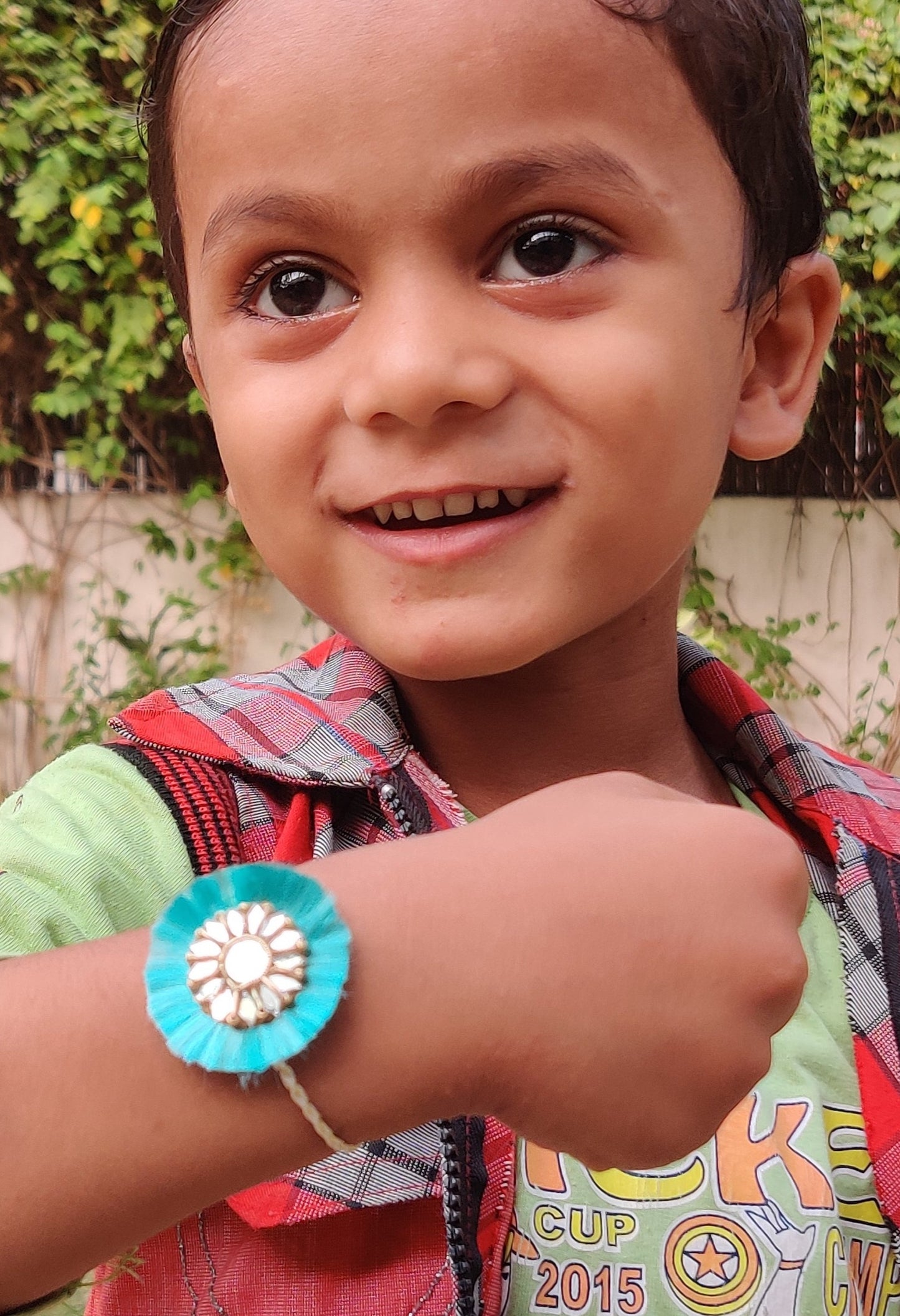 Phool Bandhan Turquoise blue | Handmade Rakhi | for young boys