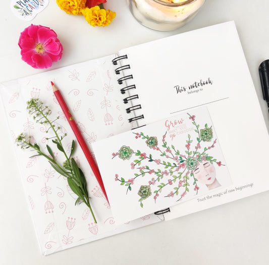 Rose Bloom Notebook | 6" X 8.5"