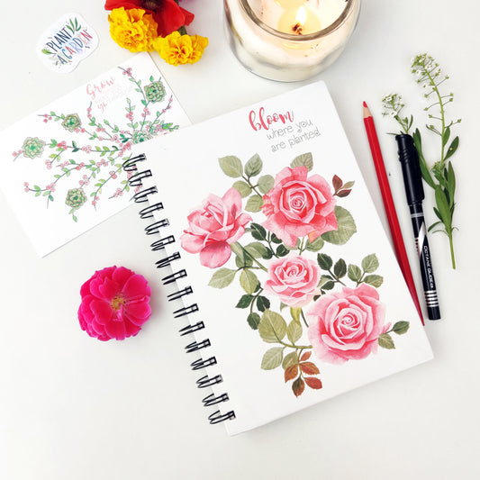 Rose Bloom Notebook | 6" X 8.5"