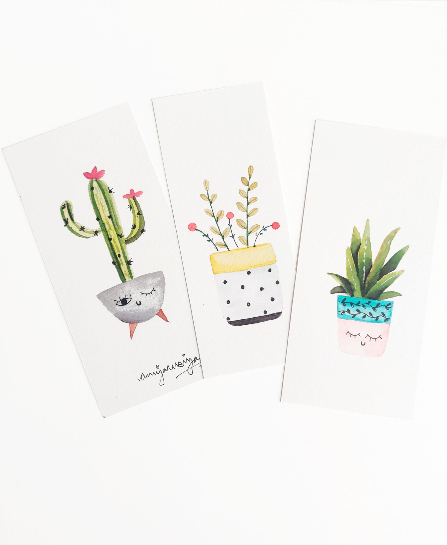 Mini houseplant Bookmarks 1 | Set of 3