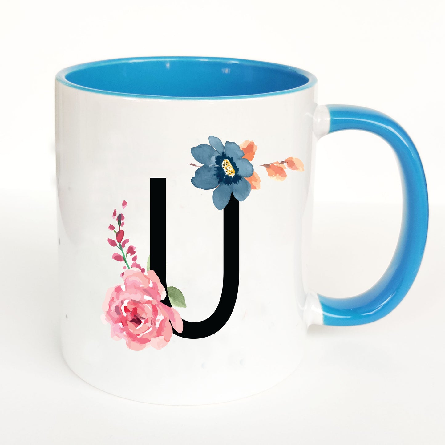 Floral Monogram Mug