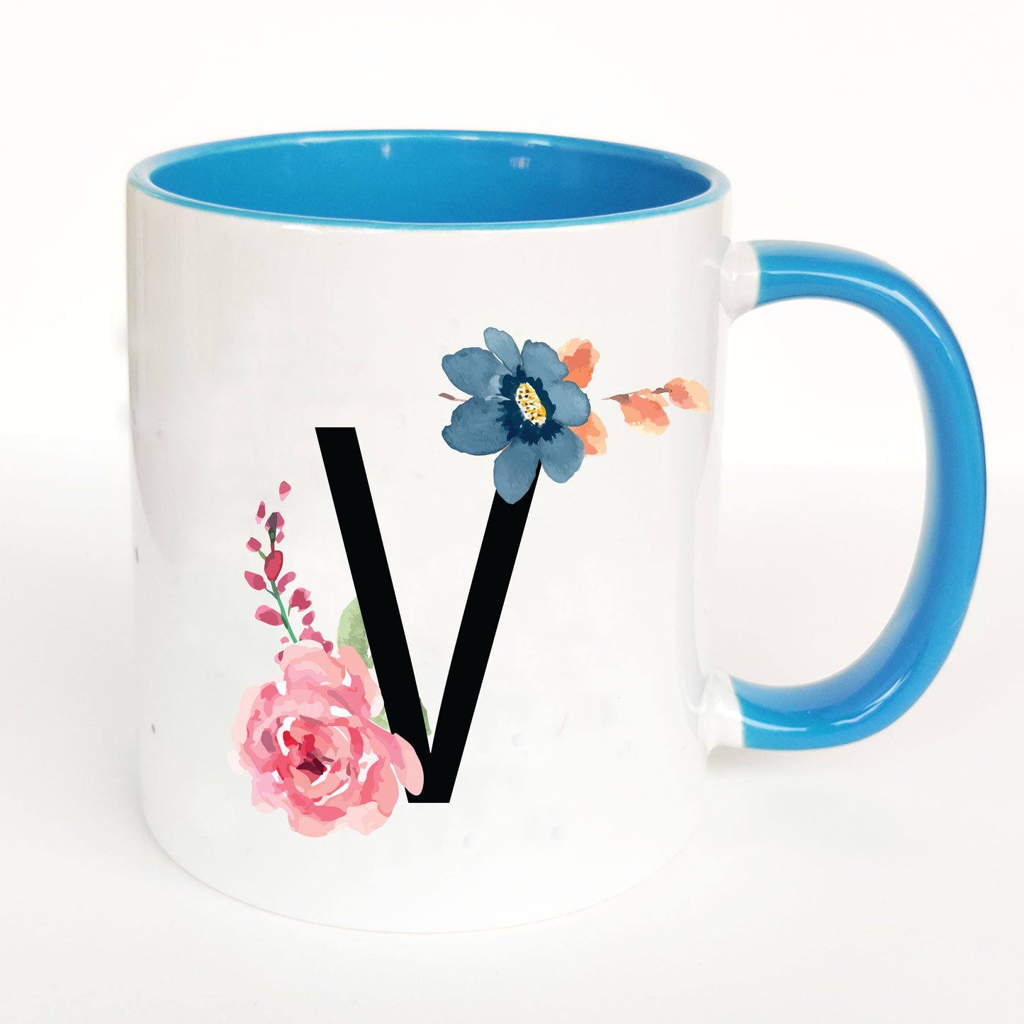 Floral Monogram Mug