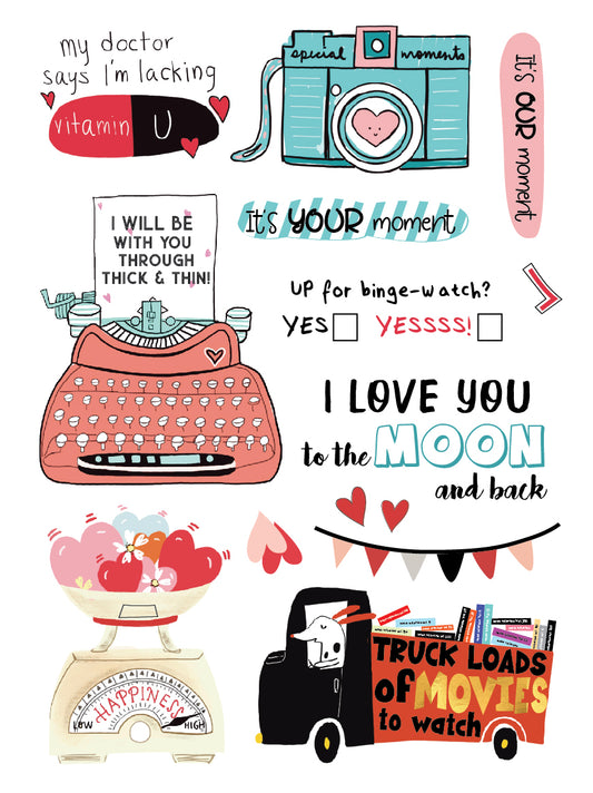Love and happiness | Pack of stickers