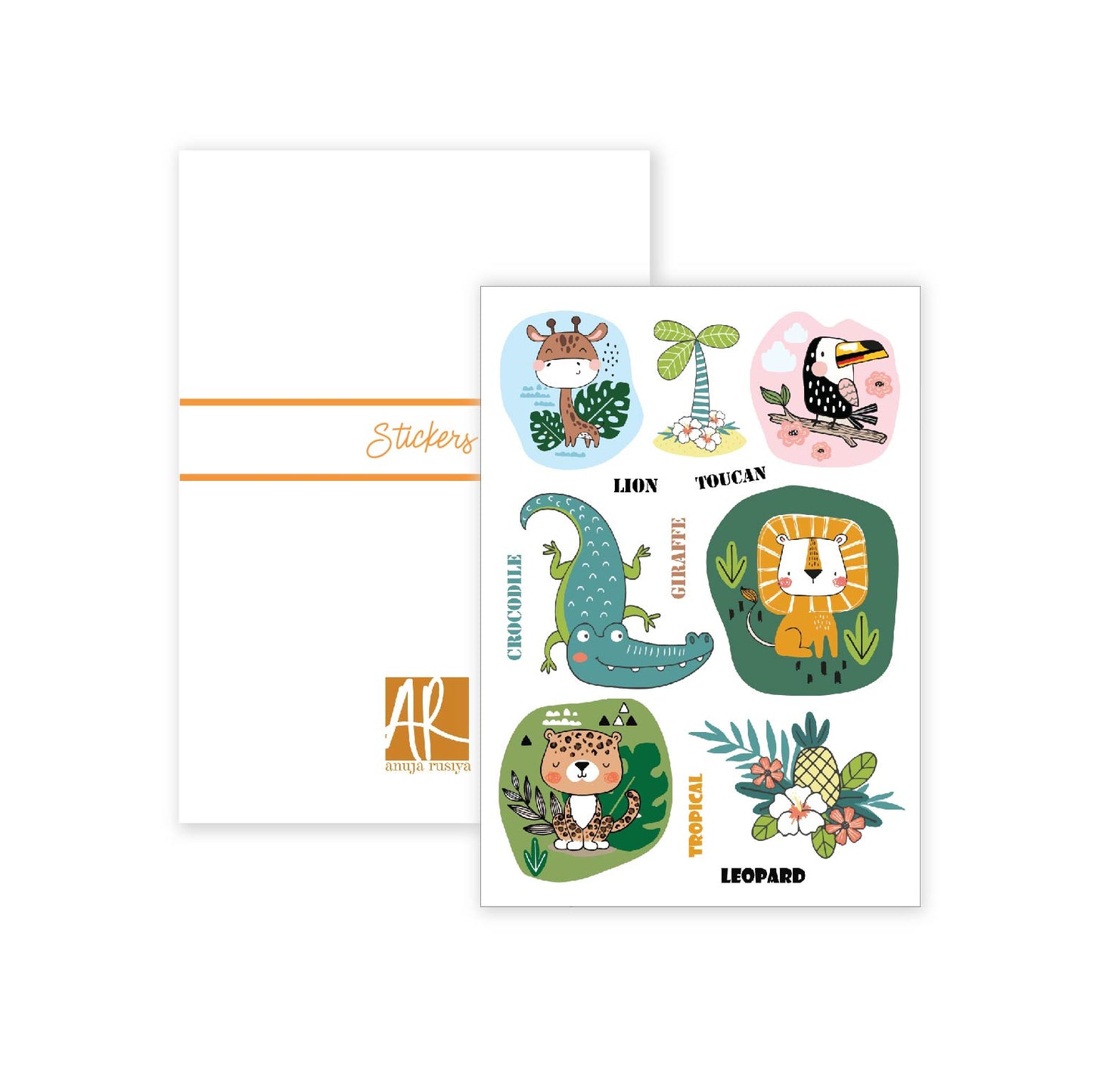 Cute Cartoon animal Stickers | Perfect for kids learning and projects