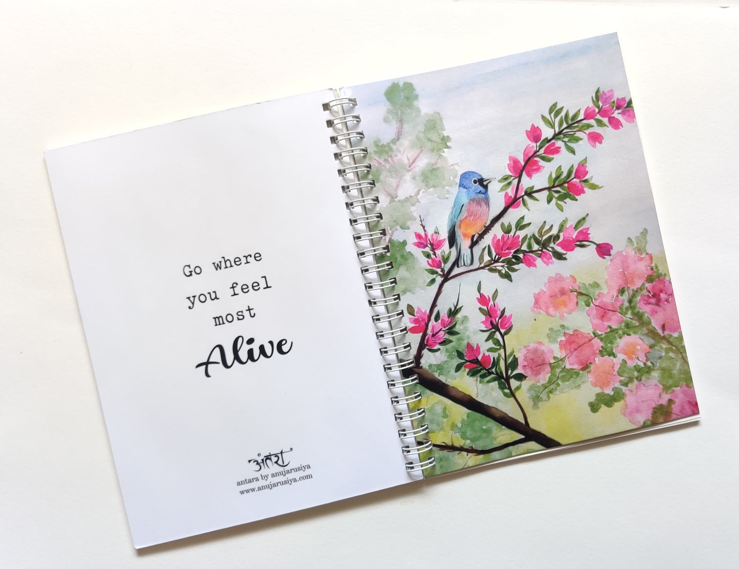 Bird Notebook | Ruled pages | Free bookmark