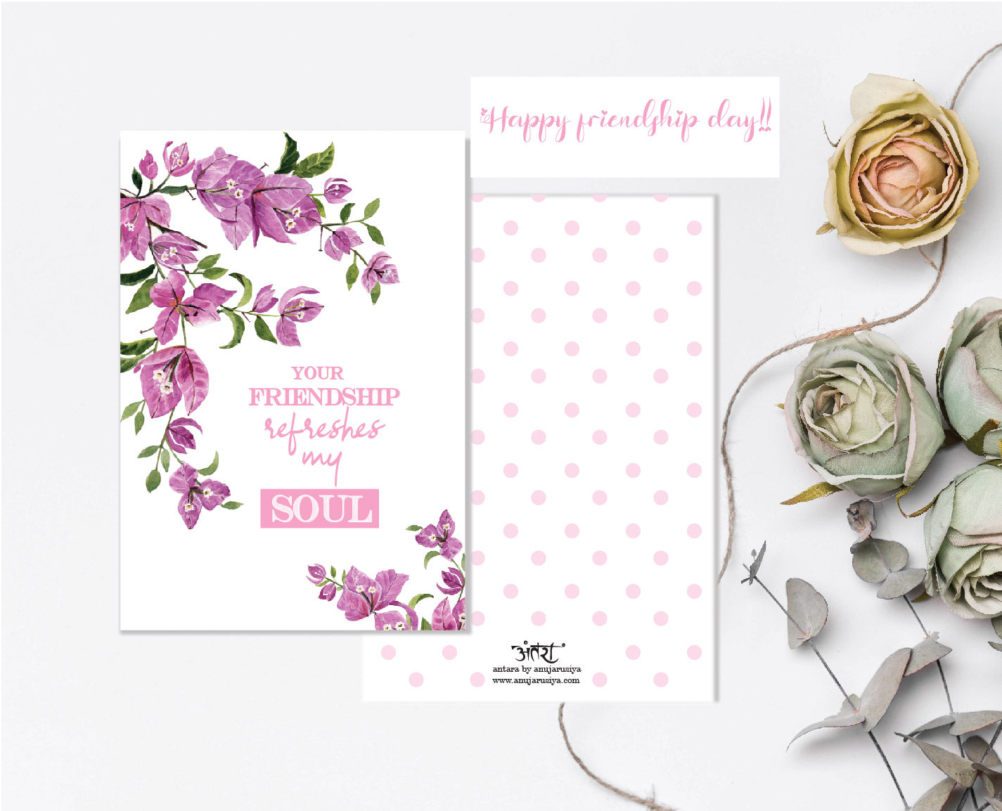 Floral friendship greeting