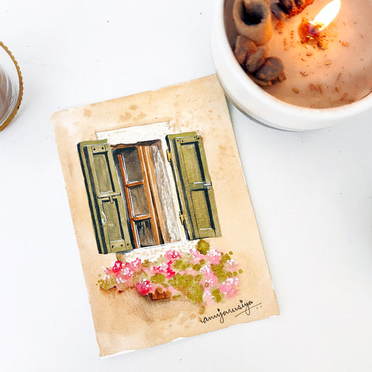 Rustic Window| Postcard