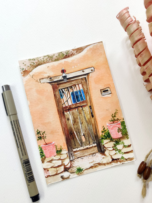 Village Door Postcard